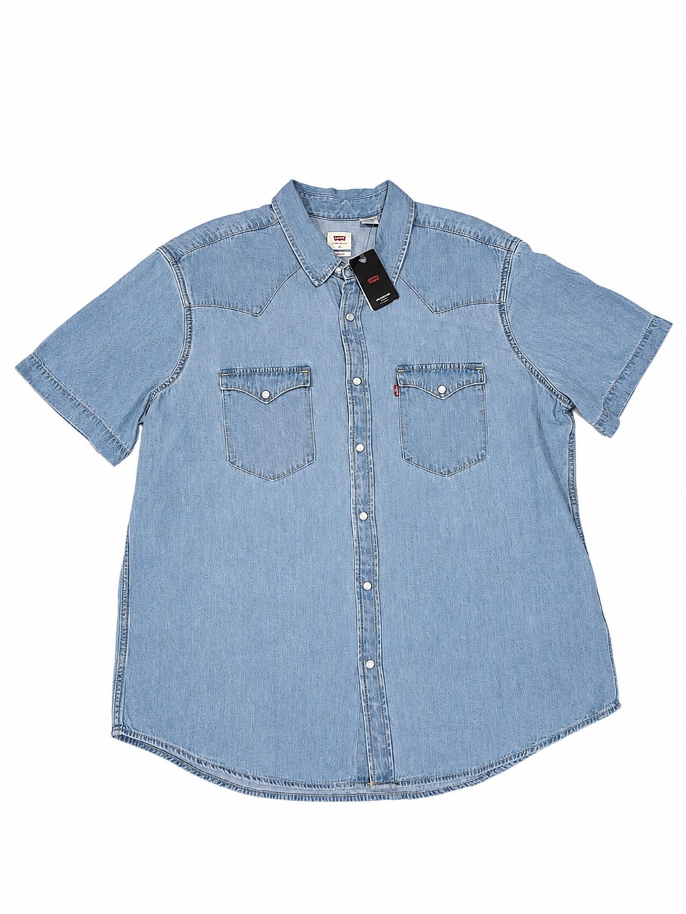 Men’s XL Levi's Light Blue Short Sleeve Denim Western Shirt